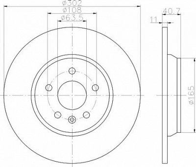 HELLA PAGID 8dd355114151 -  Тормозной диск